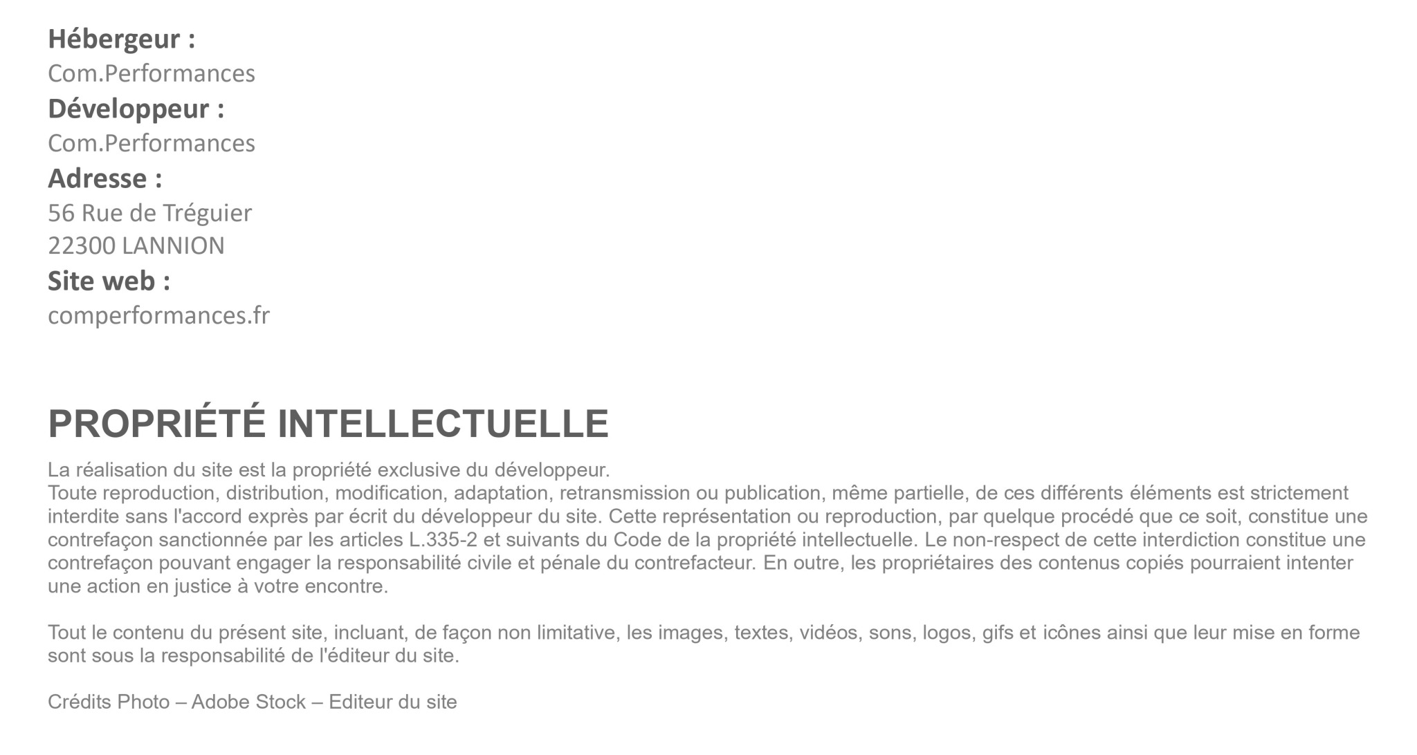 Mentions légales
